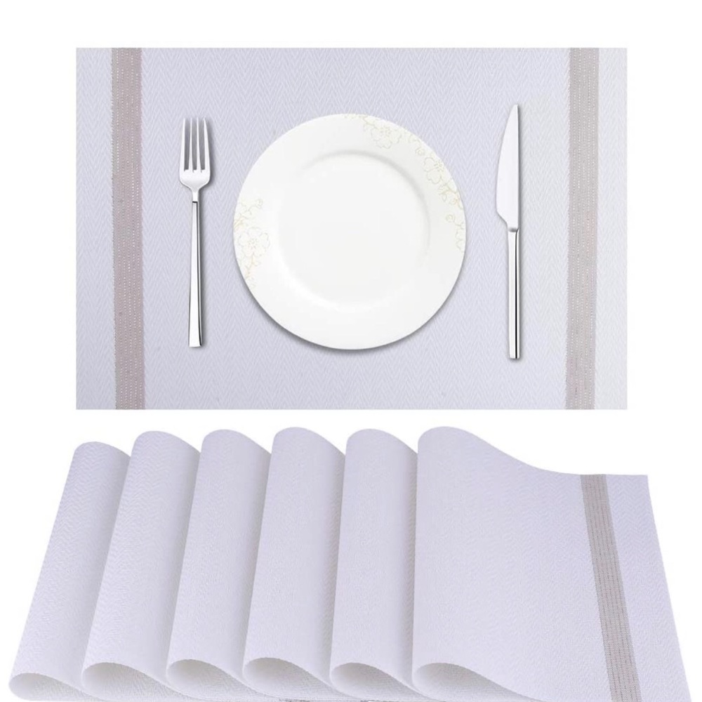 PVC Vinyl Table Mats, Set of 6
